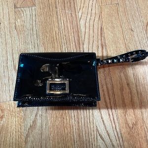 Authentic Valentino Black Patent Leather Rock Stud Bag/ Wristlet Clutch